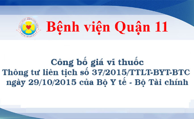 Thông tư liên tịch số 37/2015/TTLT-BYT-BTC ngày 29/10/2015 của Bộ Y tế - Bộ Tài chính